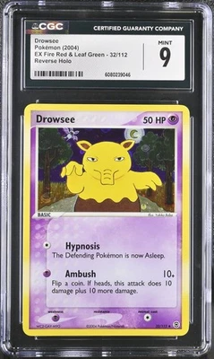 CGC 9 MINT Drowsee EX Fire Red & Leaf Green 32/112 Reverse Holo Pokemon Card - Image 1 of 2