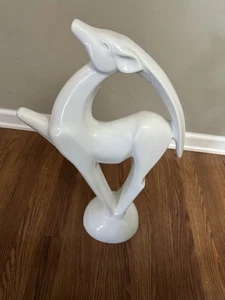 Vintage Royal Haeger Gazelle Statue Art Deco #6043 Figur Keramik glänzend blau - Bild 1 von 5