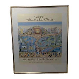 Art Poster Moving Mattie Lou O'Kelley Rockefeller Folk Art 1987 Signed Litho - Picture 1 of 11