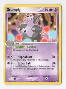 Grumpig 32/107 Regular Uncommon EX Deoxys Series Vintage Pokemon TCG Card NM - Picture 1 of 2
