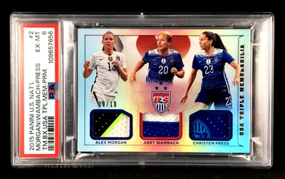 Alex Morgan Abby Wambach Christen Press 2015 Panini US PRIME JERSEY /10 USWNT - Image 1 of 4