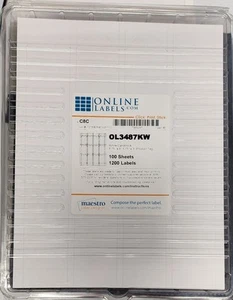 1200 - 1.75" x 3" Printable Price / Gift Tags - White Cardstock - Product OL3487 - Picture 1 of 3