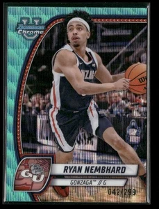 2024-25 Bowman University Chrome #72 Ryan Nembhard Aqua Wave rifrattore #/299 - Foto 1 di 2