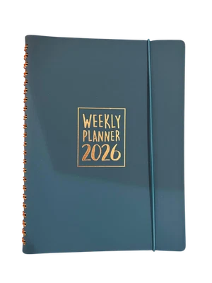 AGENDA 2026 biembi WEEKLY PLANNER settimanale BLU spiralata 16 X 21 CM grande - Immagine 1 di 3