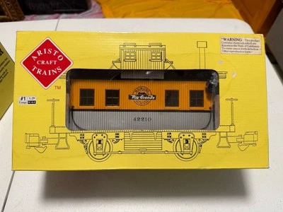 Aristo Craft Art-42210 G / 1 Gauge Rio Grande Bobber Caboose Illuminated NIB - Image 1 of 3