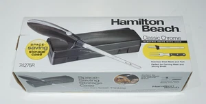 NUEVO CUCHILLO ELÉCTRICO Y HORQUILLA HAMILTON BEACH CLÁSICO CROMADO con ESTUCHE 74275R - Imagen 1 de 4