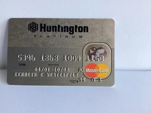 Huntington Platinum Mastercard Credit Card Vintage Exp. 2002 Clean Cirrus Nice - Picture 1 of 2
