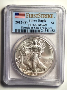 LOT OF 4 CERTIFIED FIRST STRIKE AMERICAN SILVER EAGLES, MS69, PCGS, NGC - Picture 1 of 8