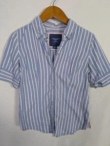 American Eagle Y2K Button Down Shirt 4 Small Preppy Office Siren 2000s - Picture 1 of 9