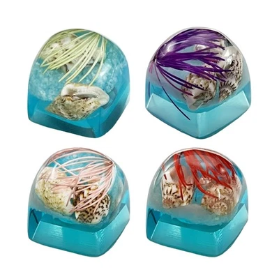 Handmade Clear Resin Keyboards Keycap Unique Decoration For Mechanical Keyboards - Image 1 of 4