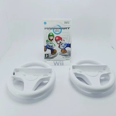 Mario Kart Wii Bundle 2 Volanti Gioco per Nintendo Wii PAL  Completo Multilingua - Imagen 1 de 3