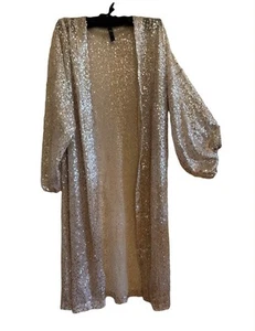 New TAKING SHAPE Bella Sequin Mesh Duster Jacket-Size 18 - Picture 1 of 6