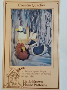 Duck Geese Plush Stuffed Country Quacker Craft Pattern Little Brown House Bird - Picture 1 of 6