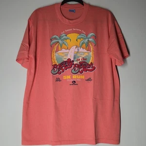 Camiseta De Colección Años 80 Breeze To The Beach Correr Maratón 5K McDonald's Rosa - Imagen 1 de 6