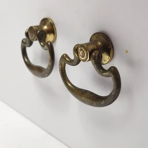 2 Keeler Brass Co. (KBC) Solid Brass Drawer Furniture Pulls Ring Handles - Picture 1 of 9