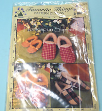 Homespun Slippers Sewing Craft pattern