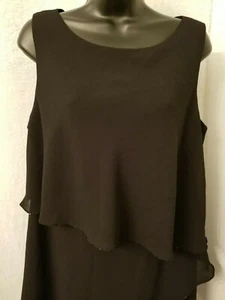 Sag Harbor Womens Sundress Dress Size 16 Black - Picture 1 of 8
