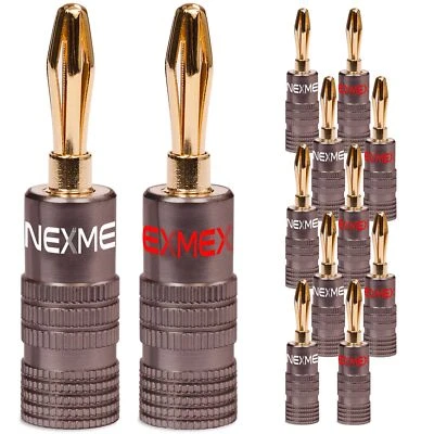 12x Bananenstecker NEXMEX Ultimate 24K vergoldet High End Stecker Kabel bis 6mm² - Bild 1 von 4