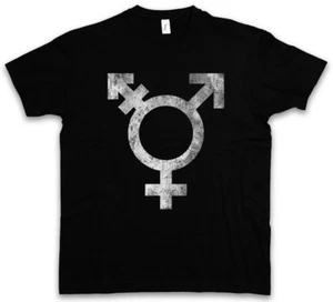TRANSGENDER SYMBOL T-SHIRT Trans Gender Bigender genderqueer rechte transsexuell - Bild 1 von 1