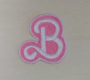 Barbie Pink and White DIY 2 inch Iron on Embroidered Applique Patch - Picture 1 of 1