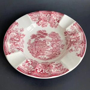 Vintage AshtrayRoyal Staffordshire Tonquin Large Red Pink Clarice Cliff 8 3/8" - Picture 1 of 4