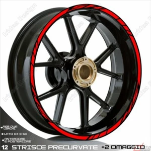 PROFILI ADESIVI SPORT CERCHIO RUOTA GRAFICA STICKERS PER HONDA SH 125 150 300 R - Imagen 1 de 2