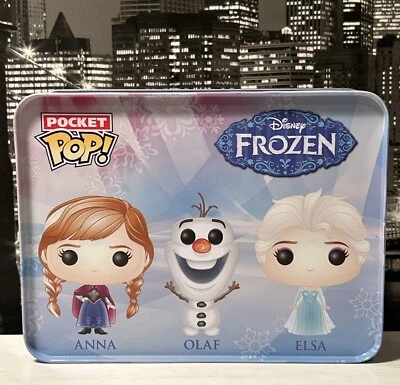 Funko Disney Frozen Pocket Pop! Mini Vinyl Figure Tin (3-Pack) Anna Olaf Elsa 01 - Image 1 of 4