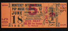 Jimi Hendrix Autogramm & Monterey Ticket Nachdruck auf Original 1960er Jahre Karte 9042