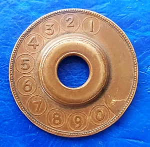 Israel Public Phone Token Asimon 1953 Copper coin Rare - Picture 1 of 2