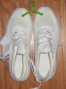 Neu Crocs Literide 360 Pacer Schnürschuhe Damengröße 9 weiß Sneaker Wasserschuhe - Bild 1 von 7