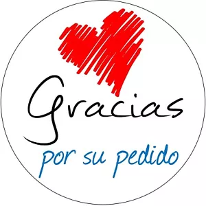 63 Gracias por su pedido Pegatinas Corazón Rojo Corazón Rojo Sobre Sellos Pegatinas - Imagen 1 de 1