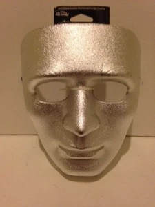Adult Drama Masks - Male - Lot of 6 - All Masks are Silver - Picture 1 of 1