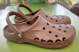 Crocs Baya Clogs Brown Gray Slip On Waterproof Sandal Shoes Men Size 12 - Picture 1 of 3