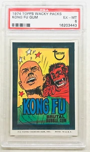1974 Topps® WACKY PACKS - "Torture KONG FU Gum" - PSA 6 - Imagen 1 de 2