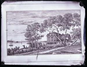 ANTIQUE GLASS NEGATIVE, FC PHILPOT, LIMERICK ME, NEGATIVE OF AN ETCHING, WARNER - Picture 1 of 4