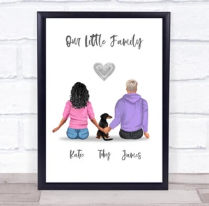 Make Lives Whole Dog Romantic Gift For Him or Her Personalised Couple Print - Picture 1 of 12