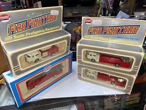 Model Power Fire Fighters Pumper Snorkel Aerial Tower Ladder Bucket HO Scale Lot - Picture 1 of 13