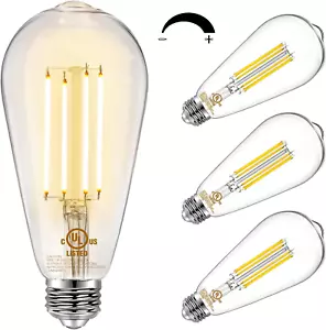 4 Pack Vintage LED Edison Bulbs, E26 Led Bulb 60W Equivalent, Dimmable Led Light - Picture 1 of 12