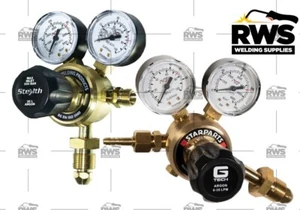 Argon CO2 Gas Regulator MIG TIG Welding Single Stage 2 Gauge Bottom Side Entry - Picture 1 of 3