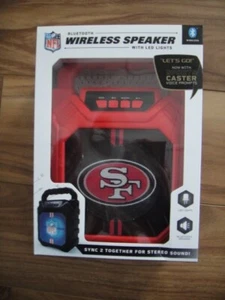 NIB, 49ers NFL Bluetooth Wireless Speaker with LED Lights & FM Radio - Picture 1 of 6