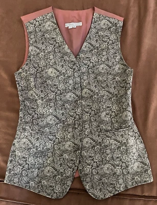 KIMBERLY GLENN Multicolor Floral Button Up Sleeveless Western Vest Petite XS VTG - Image 1 of 4