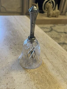 Reed Barton Vintage Glocke 1994 signiert Kristallglas Silberteller Merry Christmas - Bild 1 von 9