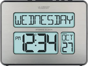 La Crosse Technology 513-1419Blv4-Int Backlight Atomic Full Calendar Clock with - Picture 1 of 12