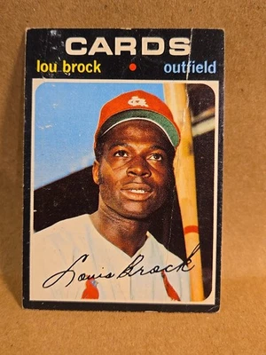 1971 Topps Baseball #625 Lou Brock Outfielder St Louis Cardinals MLB HOF PR-VG  Foto 1 de 4