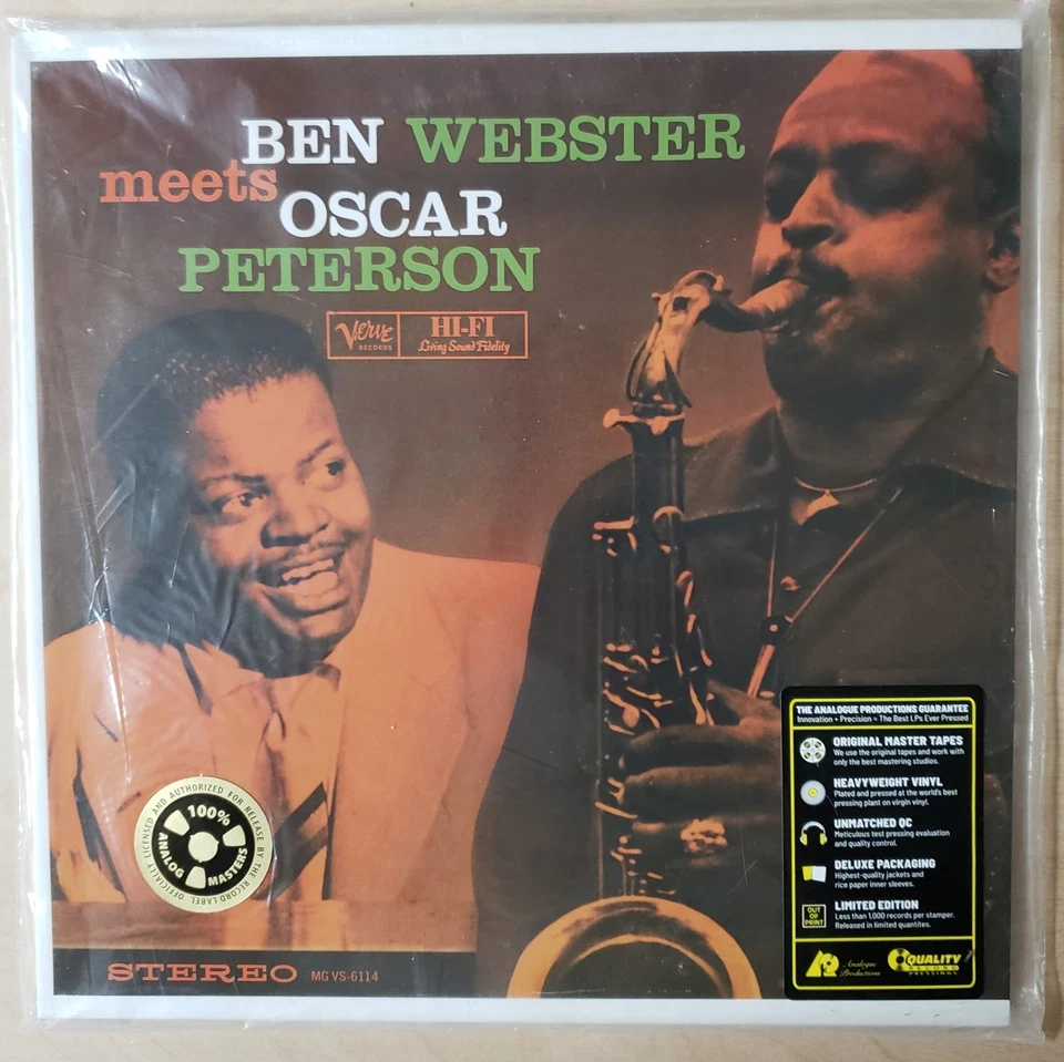  Ben Webster Meets Oscar Peterson Analogue Productions 2XLP 45RPM Sealed AAA Foto 1 de 2