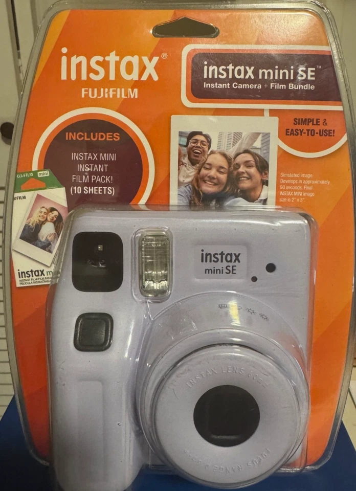 Fujifilm Instax Mini SE Instant Film Camera Purple Blister Bundle New Sealed ! - Image 1 of 1