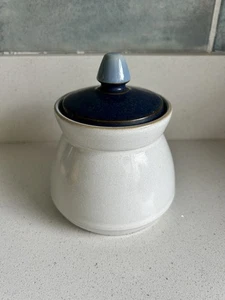Denby Jetty Blue Sugar Bowl/Jam Pot With Lid 4” / 10cm. Excellent condition - Picture 1 of 6