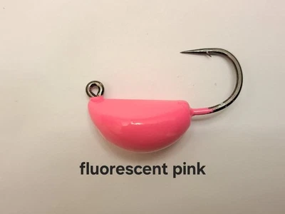 10 plantillas Sheepshead Tog 1,25 1 3/4 1/2 3/8 1/4 oz elige tamaño y color 2x mostaza Foto 1 de 4