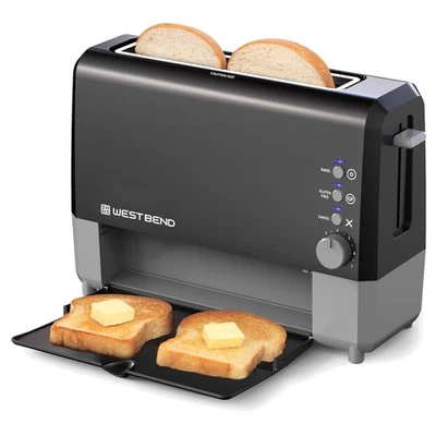 Tostadora de 2 rebanadas QuikServe: tostado rápido, configuración de bagel y sin gluten, negra Foto 1 de 4