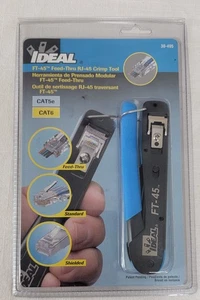 New Ideal 30-495 FT-45 Modular Plug Crimp Tool cat5e cat6 Factory Sealed - Bild 1 von 7